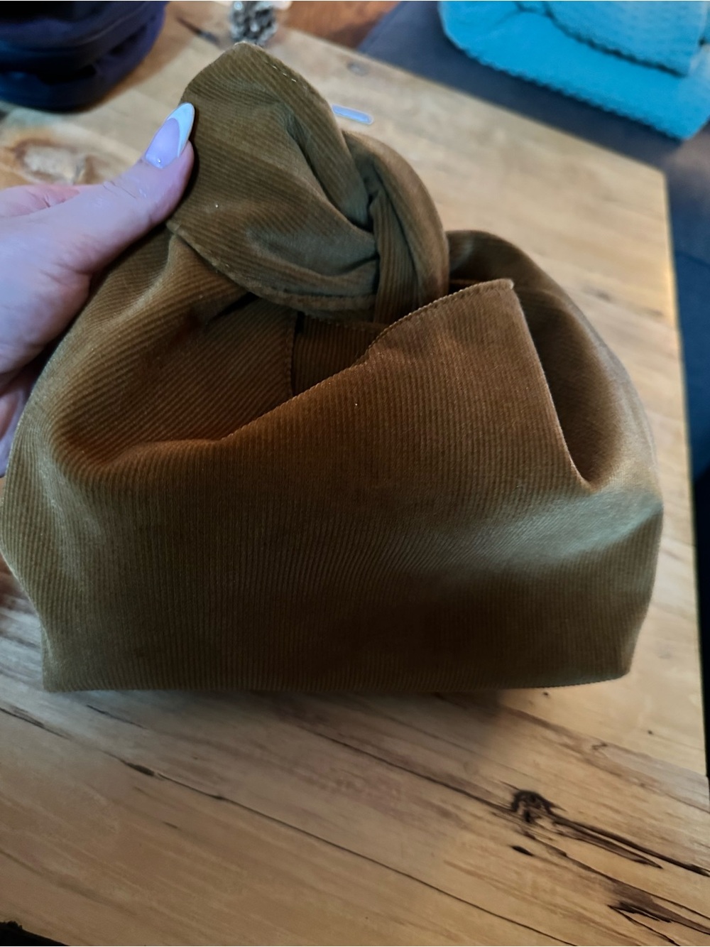MERIT Knot-Top Women’s Cosmetics/accessories bag in Brown